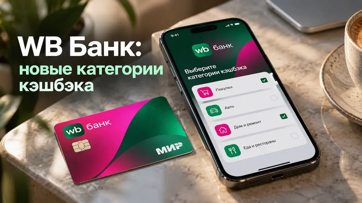 WB Банк отменяет 5% кэшбэка на всё и переходит на выбор категорий